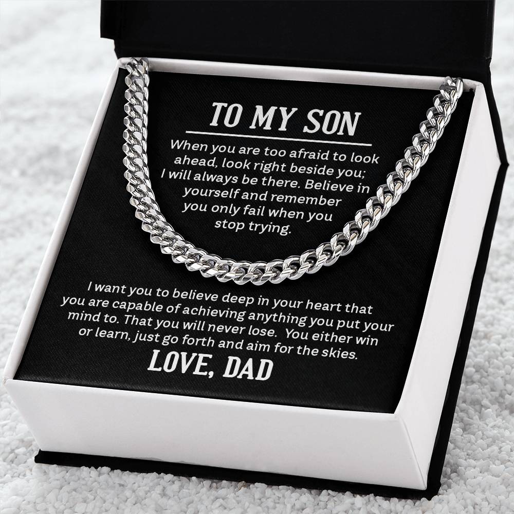 Cuban Link Chain - For Son From Dad