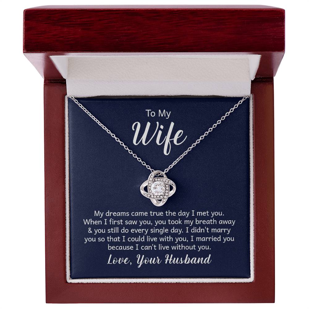 Love Knot Necklace - For Wife From Husband