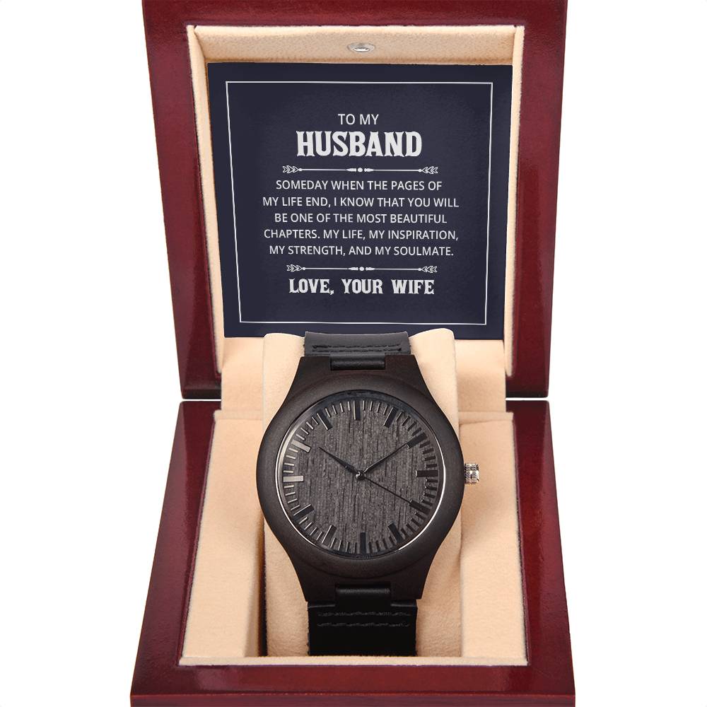 Wooden Watch - For Husband From Wife