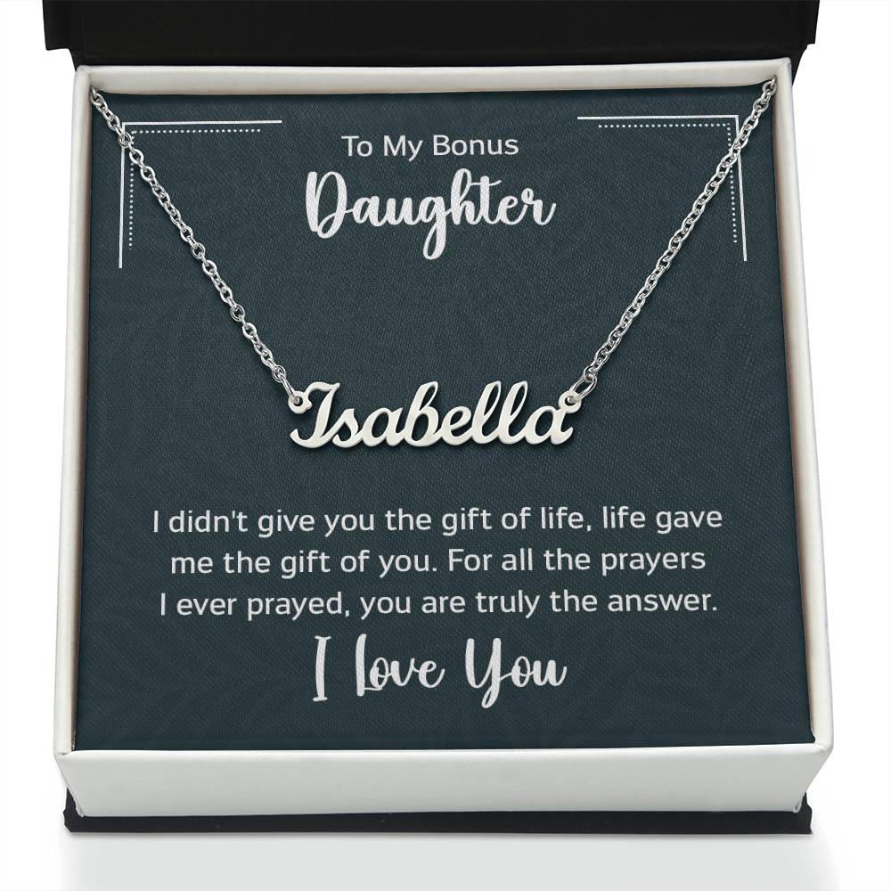 Custom Name Necklace - For Bonus Daughter