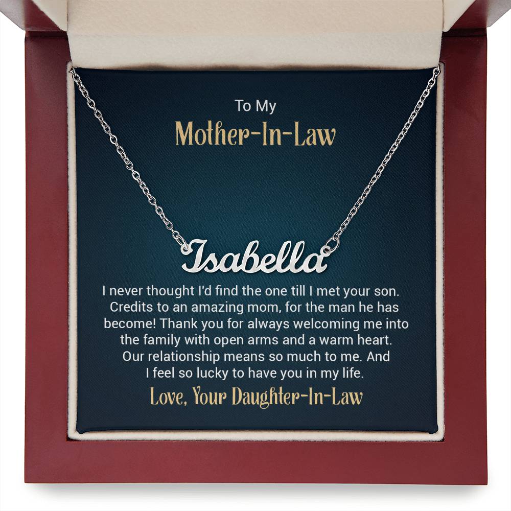 Custom Name Necklace - For Mother-in-Law