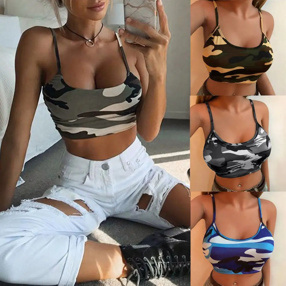 Camouflage Crop Top Women