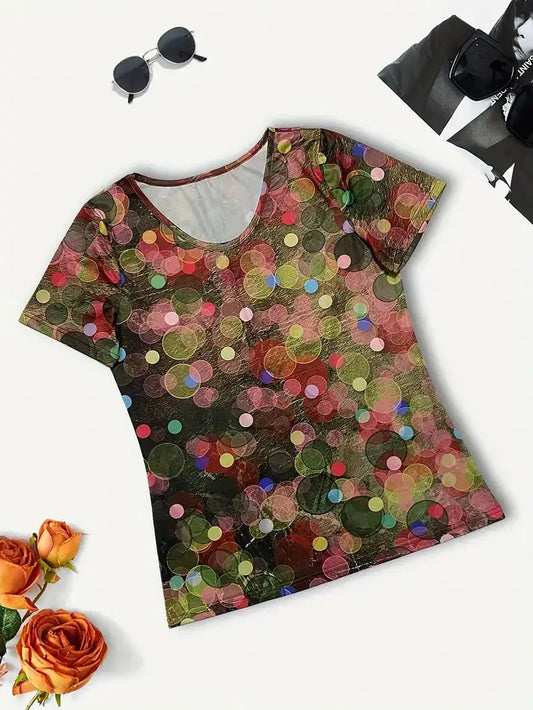 Sophie All-Over Print V-Neck T-shirt